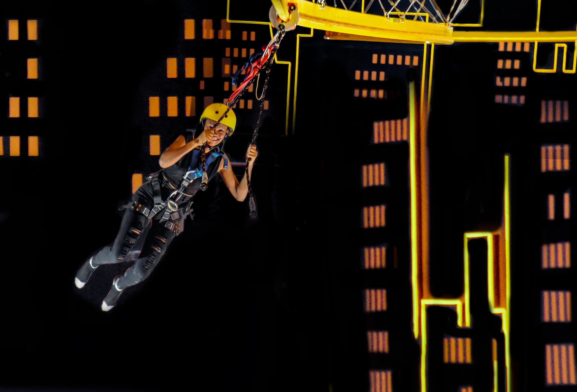 Climbing wall challenge at The Hub Park, part of a top-rated bounce place and amusement center in Nairobi