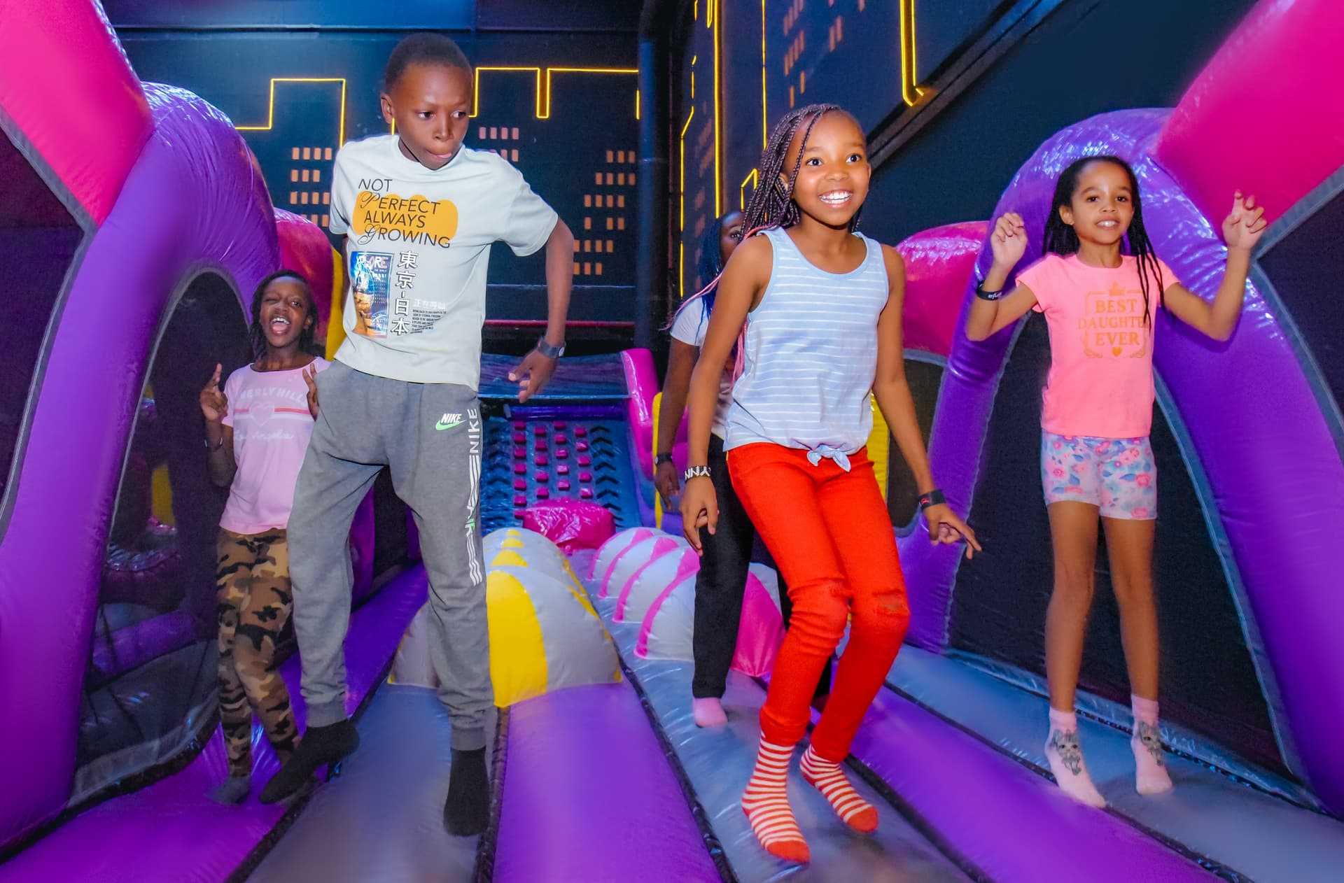 Indoor play area for kids at The Hub Park, an indoor family entertainment center and fun zone in Nairobi